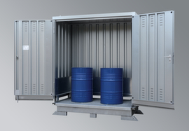 Lacont Gefahrstoff-Container fertig montiert, Lagerung passiv, Breite x Tiefe 2075 1075 mm