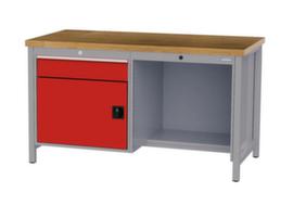 Bedrunka + Hirth Werkbank mit Gestell in vielen Farben und verschiedenen Platten