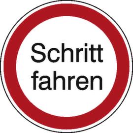 Gebotsschild "Schritt fahren"