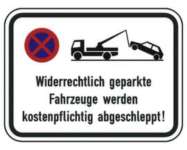 Parkplatzschild SafetyMarking® Halteverbot/"Widerrechtlich parkende Fahrzeuge..."