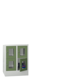 PAVOY Schließfachblock Basis mit Sichtfenstertüren + bis zu 20 Fächern