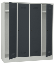PAVOY Garderobenschrank Basis mit 4 Abteilen, Abteilbreite 400 mm