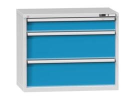 Schubladenschrank Topas C, 3 Schublade(n), RAL7035 Lichtgrau/RAL5012 Lichtblau