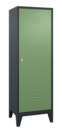 C+P Garderobenschrank Classic mit 2 gemeinsam verschließbaren Abteilen, Abteilbreite 400 mm