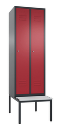 C+P Sitzbankschrank Classic mit 2 Abteilen, Abteilbreite 300 mm