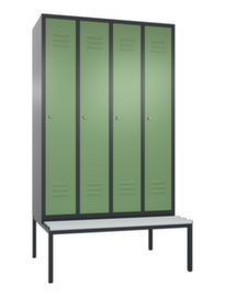 C+P Sitzbankschrank Classic mit 4 Abteilen, Abteilbreite 300 mm