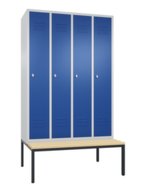 C+P Sitzbankschrank Classic mit 4 Abteilen, Abteilbreite 300 mm