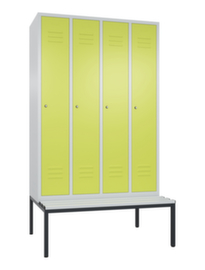 C+P Sitzbankschrank Classic mit 4 Abteilen, Abteilbreite 300 mm
