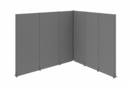 Akustik-Stellwand-Set, Höhe x Breite 2960 x 3500 mm, Wand RAL7037 Staubgrau