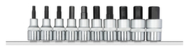 GEDORE R62558110 Schraubendrehereinsätze 1/2 +Leiste 10-teilig