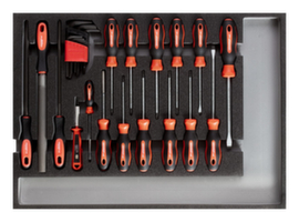GEDORE R22350002 Werkzeugsatz Schraubendreher + Feilen CT-Modul 26-teilig