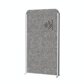 MAUL Stellwand-Tafel MAULcocoon, H&ouml;he x Breite 1820 x 1000 mm, Wand dunkelgrau