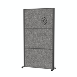 MAUL Stellwand-Tafel MAULconnecto Uplight, H&ouml;he x Breite 1800 x 1000 mm, Wand dunkelgrau