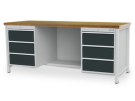 Bedrunka + Hirth Werkbank mit Rückwand