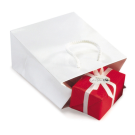 Lack Tasche 12 x 7 x 16 cm weiss