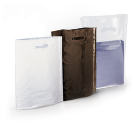 Plastik-Tragetaschen transparent RAJA 350 x 80 x 450 mm