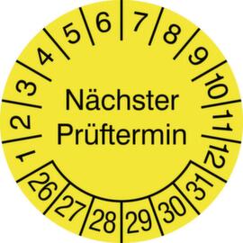 Runde Prüfplakette ohne Jahresfarbe