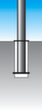 Edelstahl-Sperrpfosten, Höhe 900 mm, zum Einstecken mit Bodenhülse Detail 2 S