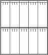 C+P Doppelstöckiger Umkleideschrank Classic mit Sitzbank + 5x2 Abteile, Abteilbreite 300 mm Technische Zeichnung 1 S