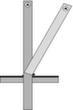 Sperrpfosten PARKY mit flachem Kopf, Höhe 1000 mm, zum Einstecken mit Bodenhülse Technische Zeichnung 1 S