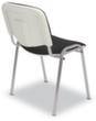 Nowy Styl Stahlrohrstuhl mit Kunststoff-Rückenschale, Sitz Stoff (100% Polyester), schwarz