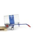 Rollcart Fasskarre mit Stützrädern, Traglast 250 kg, Vollgummi-Bereifung Milieu 1 S