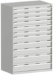 bott Schubladenschrank cubio Grundfläche 1050x650 mm, 11 Schublade(n), RAL7035 Lichtgrau/RAL7035 Lichtgrau
