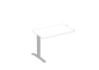 Quadrifoglio Anbautisch Practika für Schreibtisch mit C-Fußgestell, Breite x Tiefe 1000 x 600 mm, Platte weiß