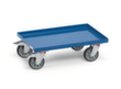 fetra Transportroller für Euronormbehälter mit Stahlwanne, Traglast 250 kg, RAL5007 Brillantblau