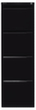 Bisley Hängeregistraturschrank, 4 Auszüge, schwarz/schwarz Standard 2 S