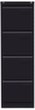 Bisley Hängeregistraturschrank Light, 4 Auszüge, schwarz/schwarz Standard 2 S