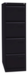 Bisley Hängeregistraturschrank Light, 4 Auszüge, schwarz/schwarz Standard 3 S