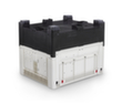 Klappbare Palettenbox High Cube mit Klappe, 4 Füße, Länge x Breite 1200 x 1000 mm Standard 2 S