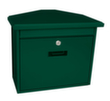 Wandbriefkasten Zamoran mit Namensschild und Zeitungsfach, grün
