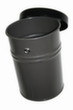 Selbstlöschender Abfallbehälter FIRE EX zur Wandbefestigung, 24 l, graphit, Kopfteil schwarz