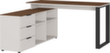 Schreibtisch GW-ANCONA, Kufengestell, Breite 1450 mm, Nussbaum/schwarz Standard 3 S