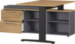 Schreibtisch, C-Fußgestell, Breite 1400 mm, Grandson-Eiche/schwarz Standard 4 S