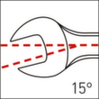 CLICKRAFT Gabelring-Ratschenschl. 46 mm Technische Zeichnung 1 S