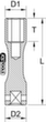 KS Tools 1/2" Alu-Felgen Kraft-Stecknuss Technische Zeichnung 1 S