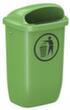 Abfallbehälter Citymate für außen, 50 l, Zur Wand- oder Pfostenmontage, RAL6017 Maigrün