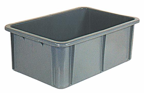 Stapelbehälter für Lebensmittel, grau, Inhalt 40 l Standard 1 ZOOM