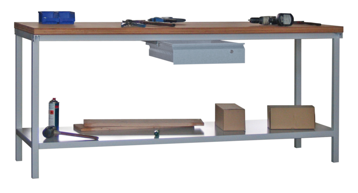 PAVOY Werkbank mit verschiedenen Unterbauten, 1 Schublade, 1 Ablageboden Standard 2 ZOOM
