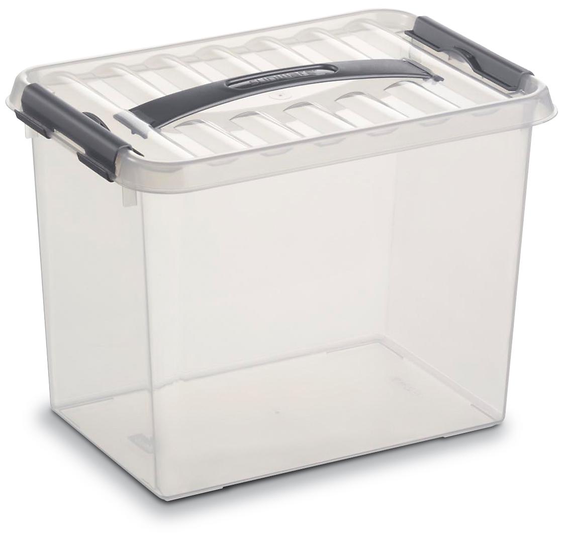 Stapelbare Aufbewahrungsbox transparent Standard 2 ZOOM