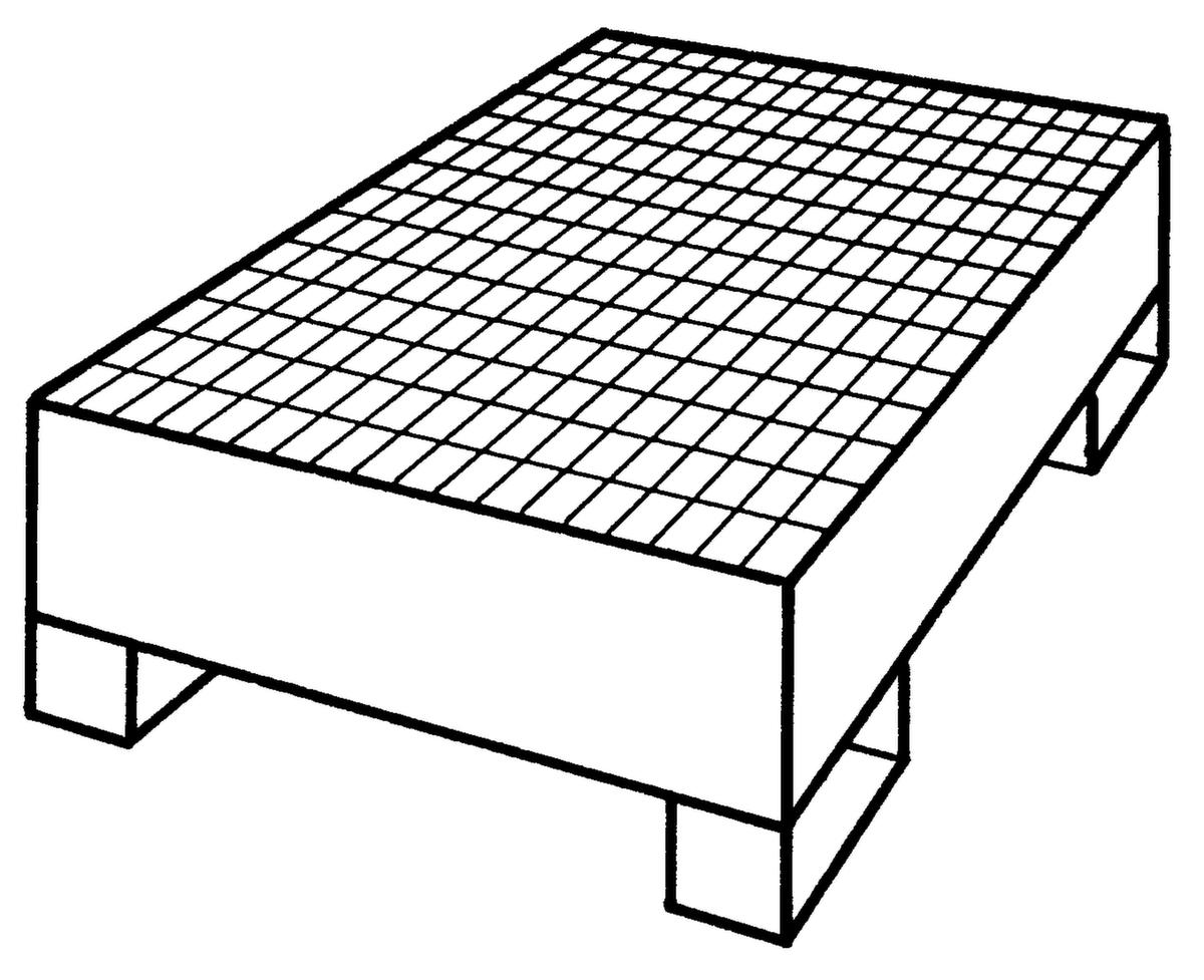 Lacont Auffangwanne, für 2 x 200-Liter-Fass Technische Zeichnung 1 ZOOM