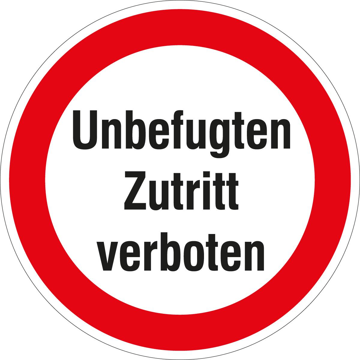 Türschild "Unbefugten Zutritt verboten", Aluminium Standard 1 ZOOM