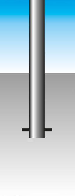 Stilpoller mit Halbkugelkopf, Höhe 1160 mm, Zum Einbetonieren Detail 1 ZOOM