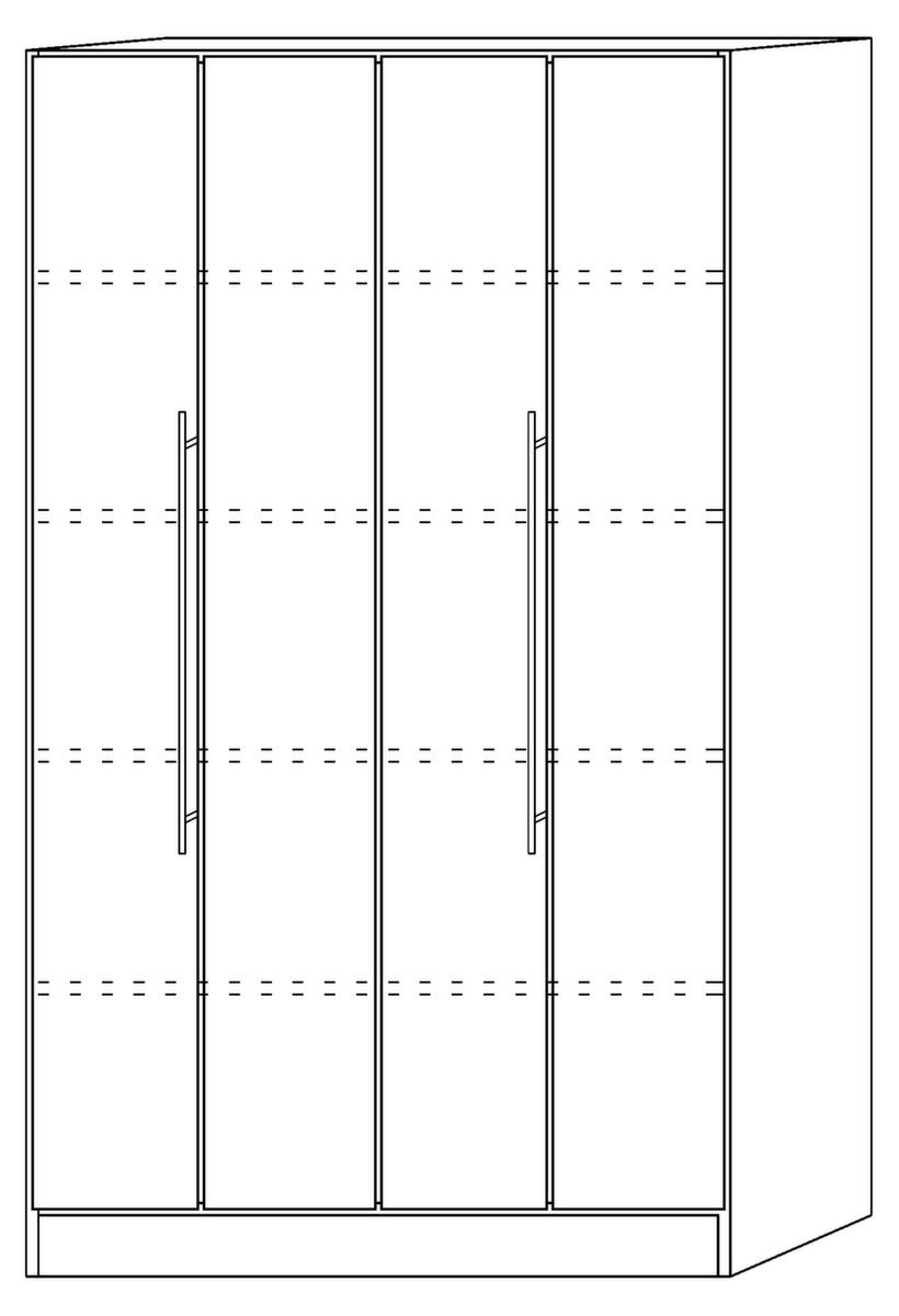Falttürenschrank Sina Technische Zeichnung 1 ZOOM