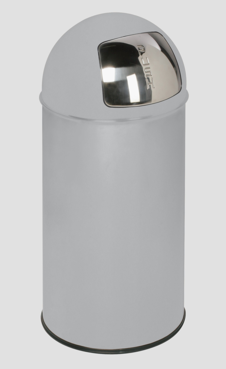 VAR Push-Abfallbehälter, 50 l, silber Standard 1 ZOOM