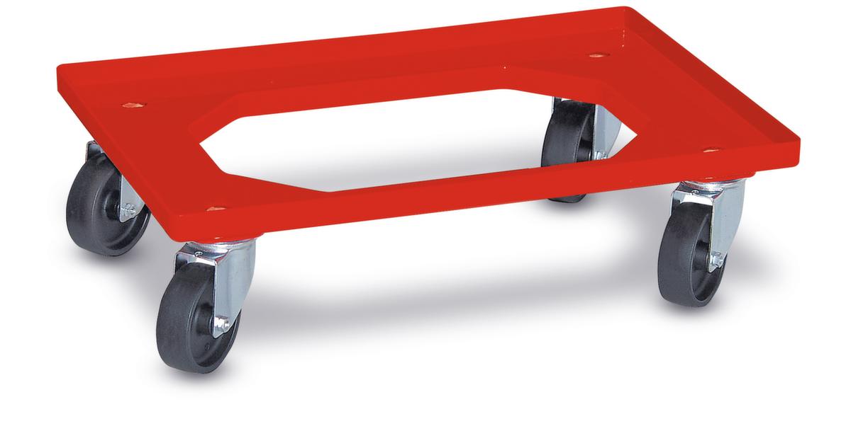 Kastenroller mit offenem Winkelrahmen, Traglast 250 kg, rot Standard 1 ZOOM