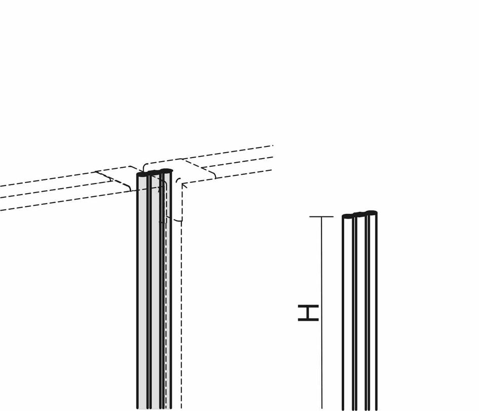 Gera Linearverbindung Pro für Trennwand, Höhe 1600 mm Standard 1 ZOOM